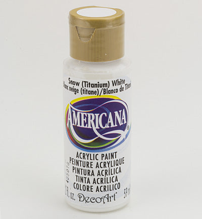 DecoArt Americana Acrylics – Snow (Titanium) White 59ml