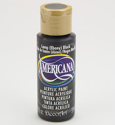 DecoArt Americana Acrylics – Lamp Ebony Black 59ml