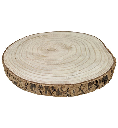 Houten schijf natuurlijk ± 30cm